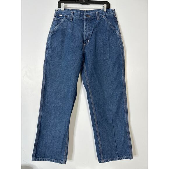 Carhartt Men's Original Fit Straight Leg Work Jeans Pockets Blue Size 34X30north - Picture 1 of 8